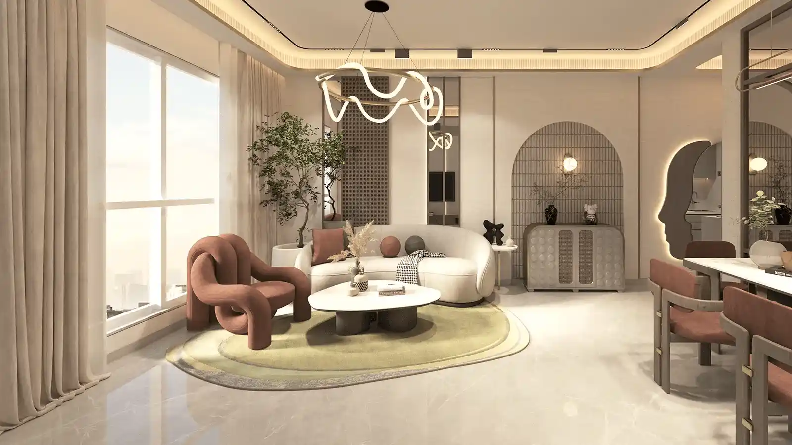 Sobha Aranya Spacious Living Room