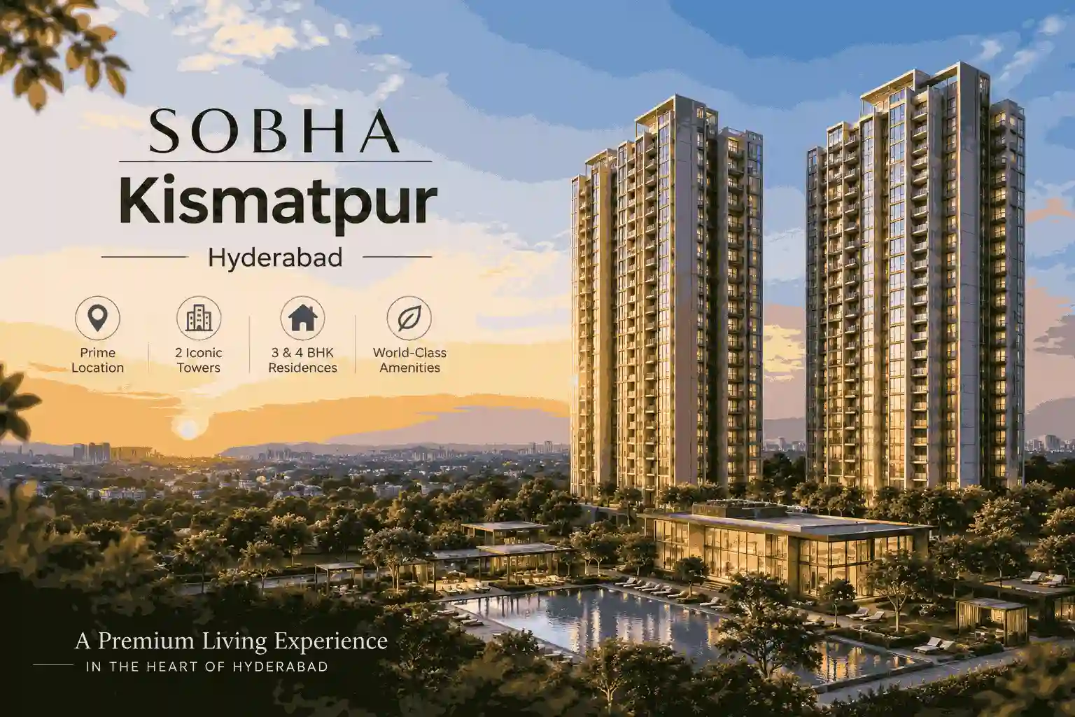 Sobha Kismatpur premium 3 and 4 BHK apartments Hyderabad