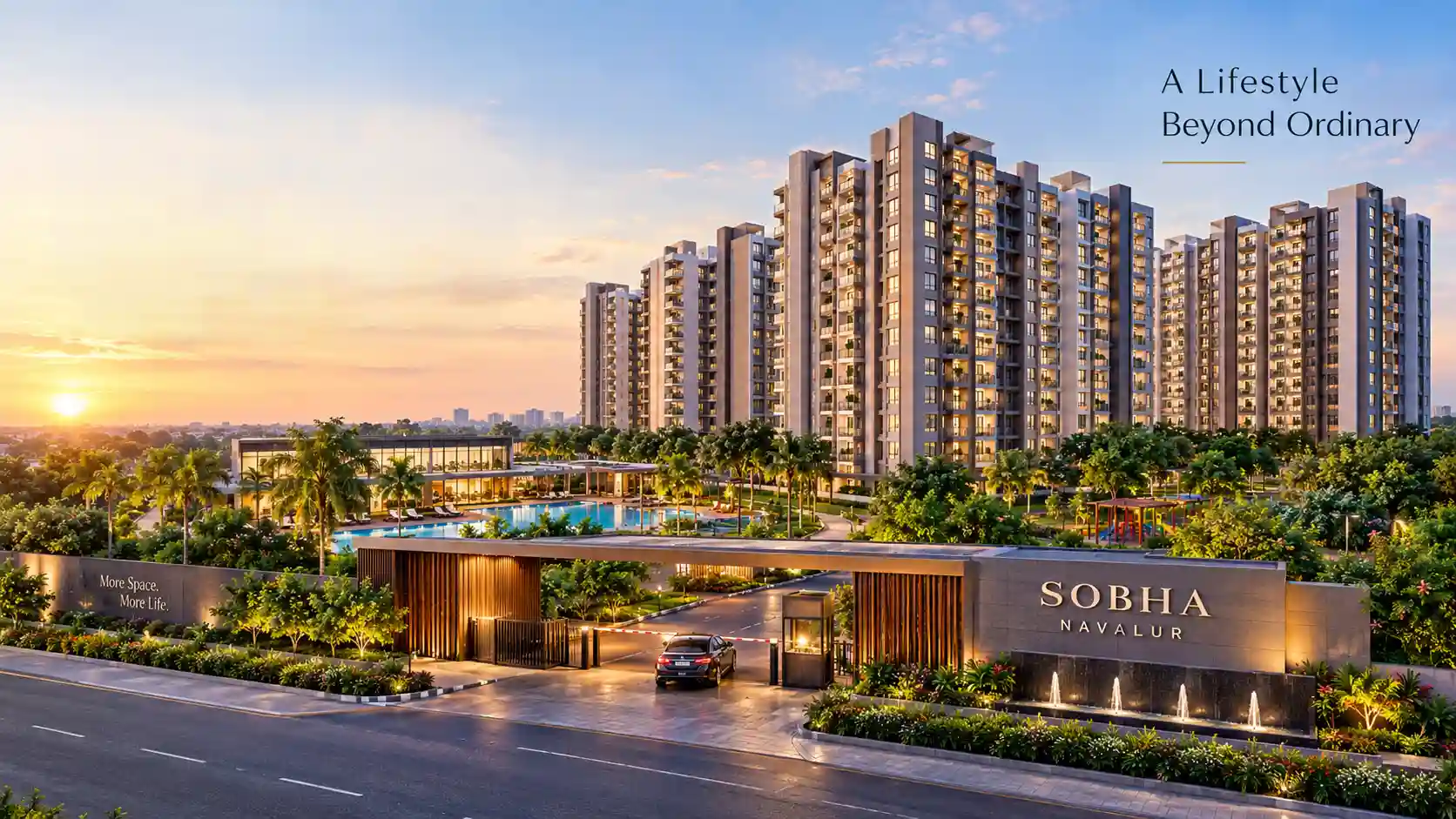 Sobha Navalur - Upcoming 2 and 3 BHK residential apartments in Navalur, Chennai